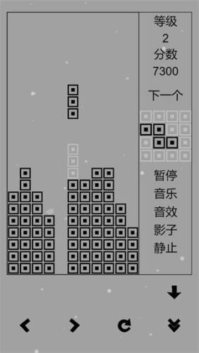 经典俄罗斯方块黑白版游戏截图5