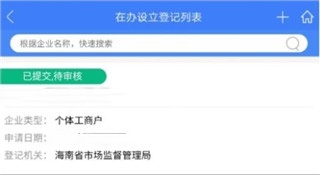 海南e登记注册营业执照教程